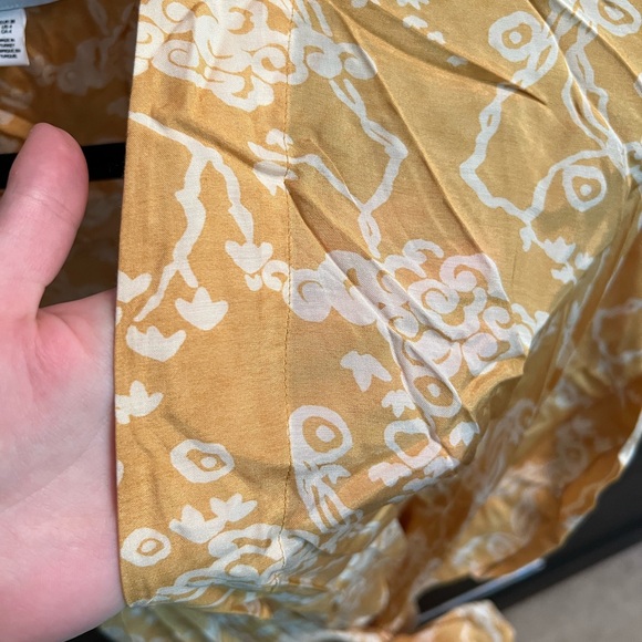 &Other Stories Capsule Yellow Floral Wrap Flowy Midi Kimono Wedding Guest Dress - Picture 4 of 10